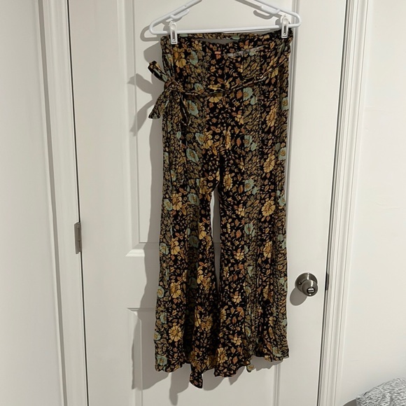 Free People Bali Sultry Boho Pants Jade Combo Small - Picture 2 of 8